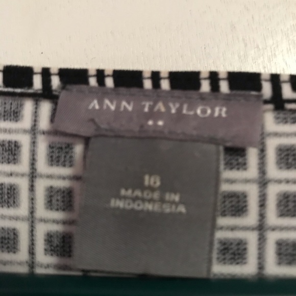 Ann Taylor Dress. Size 16. Grey and White. V neck - Picture 2 of 8